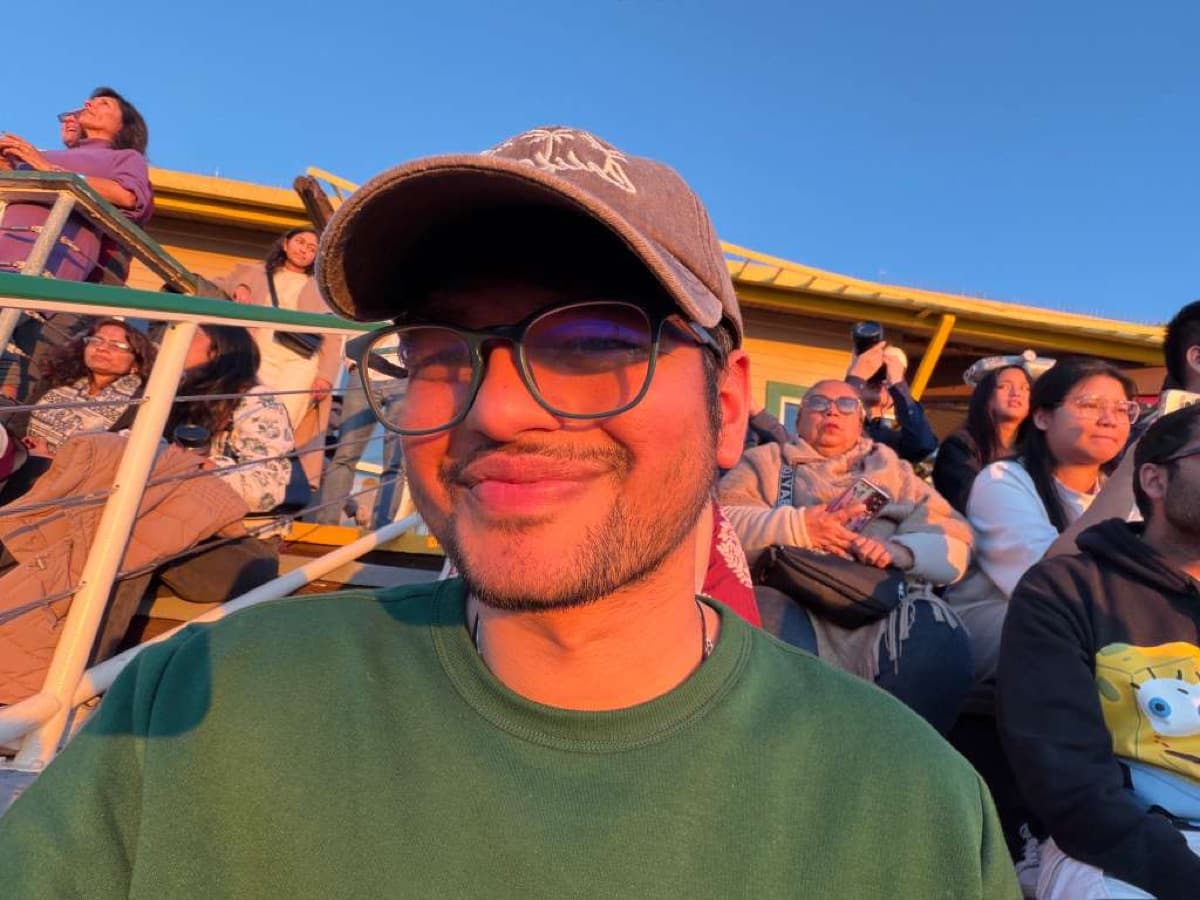 Catching a game at sunset