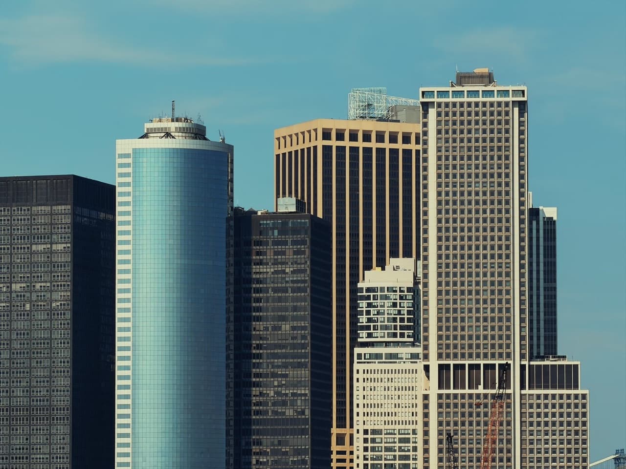 A cluster of Manhattan buildings
